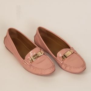 Coach blush pink patent loafers